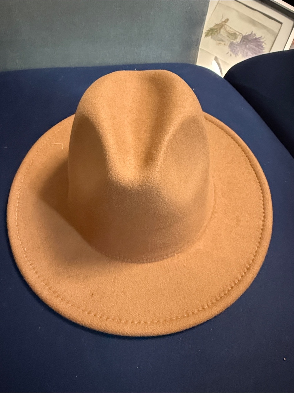 Men's Tan Felt Fedora Hat - Classic Style